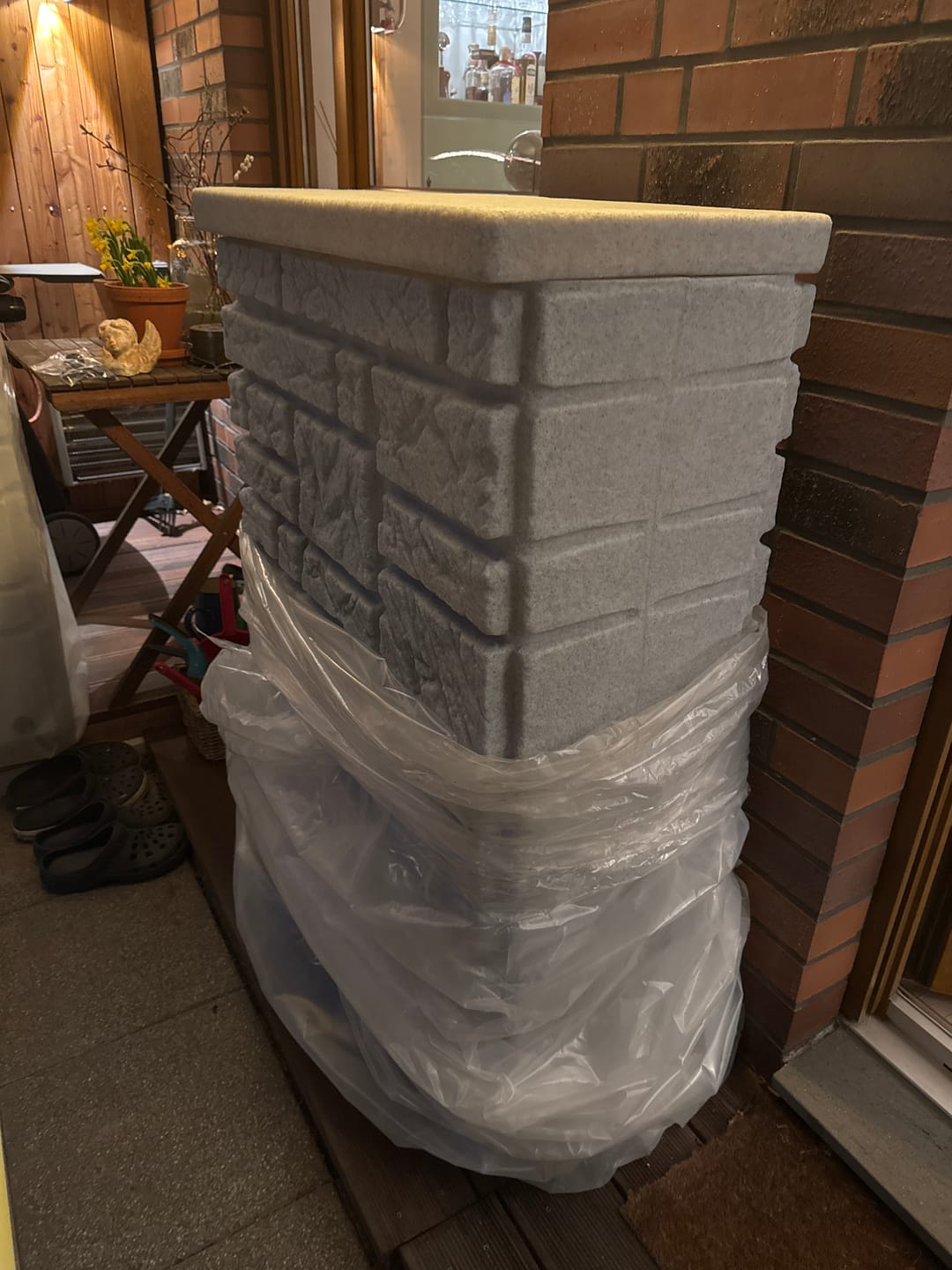 Customer photo review of YourCasa Regentonne 300 Liter [StoneRain] - Frostsicher & UV-beständig