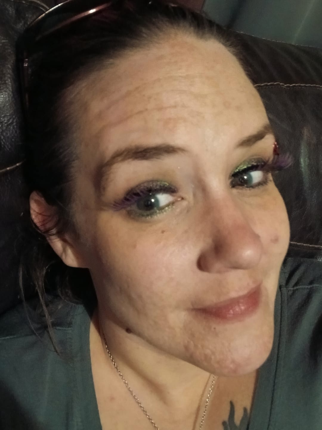 Customer photo review of Polar Light Blue Prescription Colored Contact Lenses