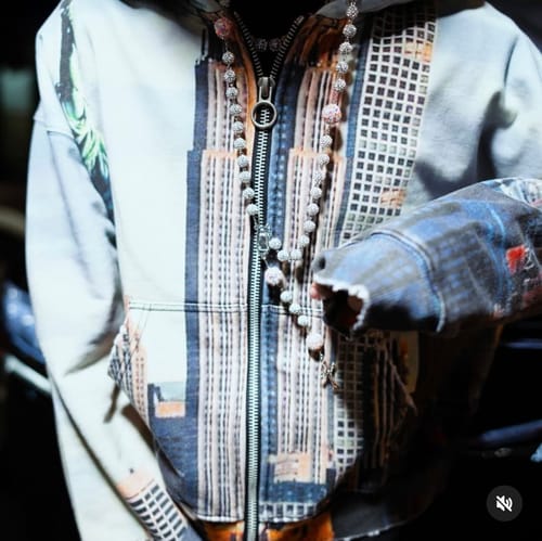 Customer photo review of Vale Forever Skyline Zip Up Hoodie White