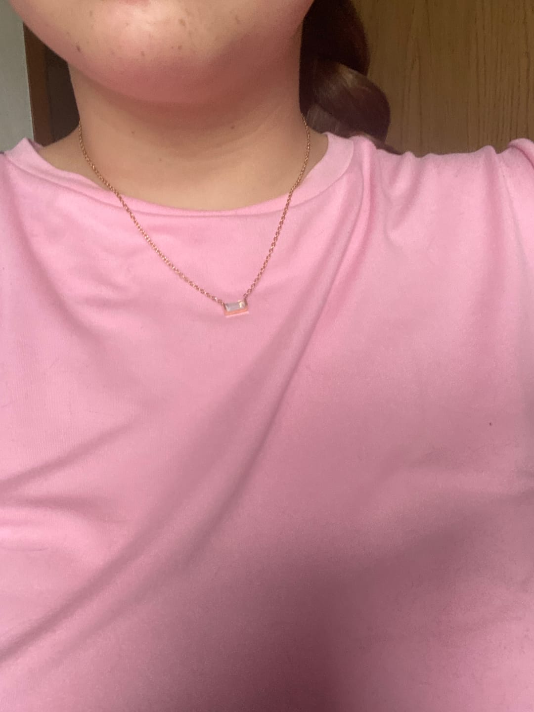 Customer photo review of Birthstone Crystal Necklace