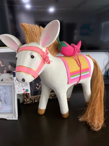 Customer photo review of Glitterville - Paper-Mache Burro Display - Assorted