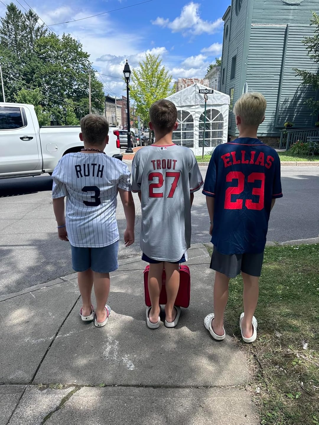 Customer photo review of Custom Baseball Jersey Green and White - Design Your Own