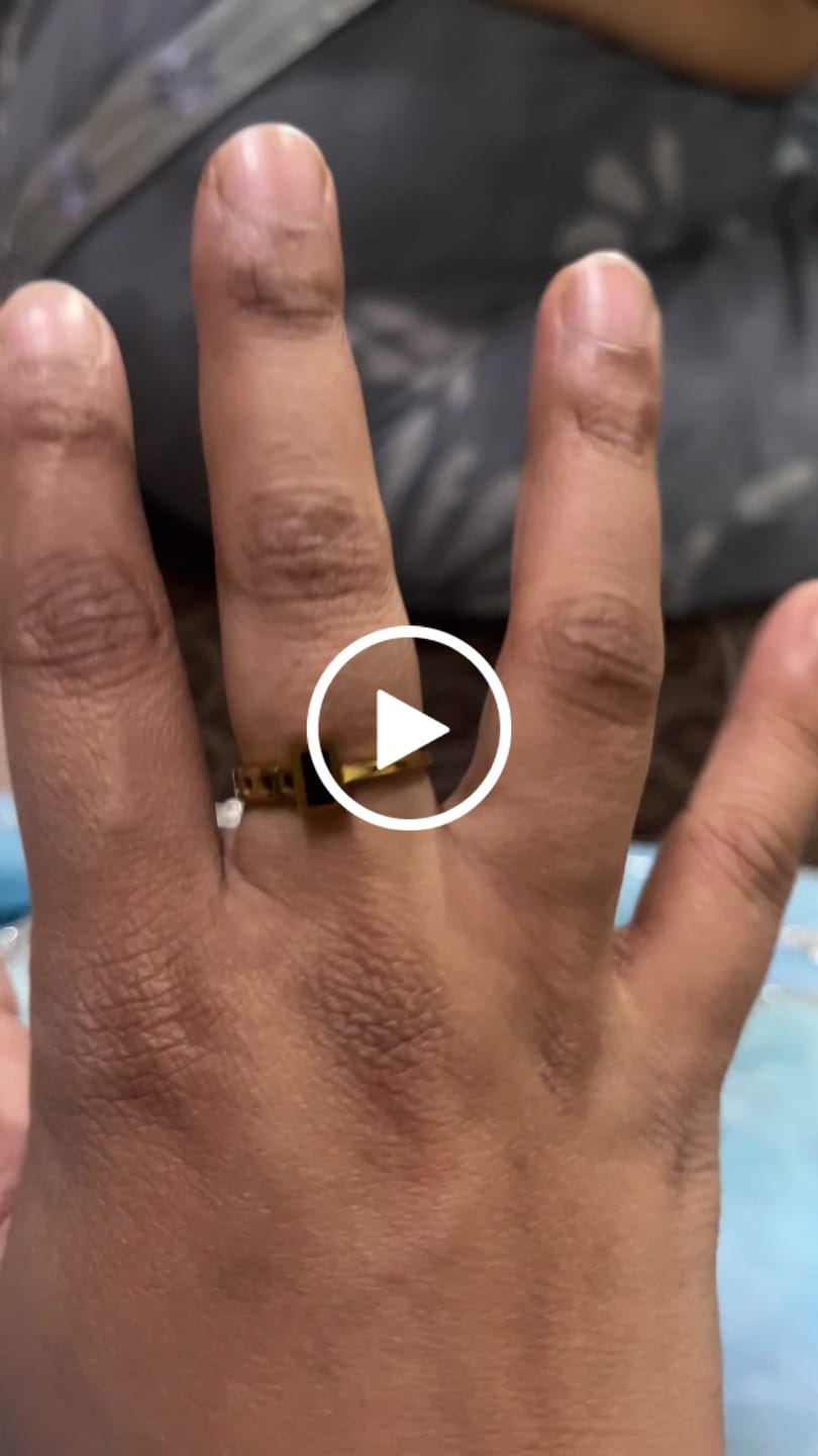 Customer video review of Black Charm Ring