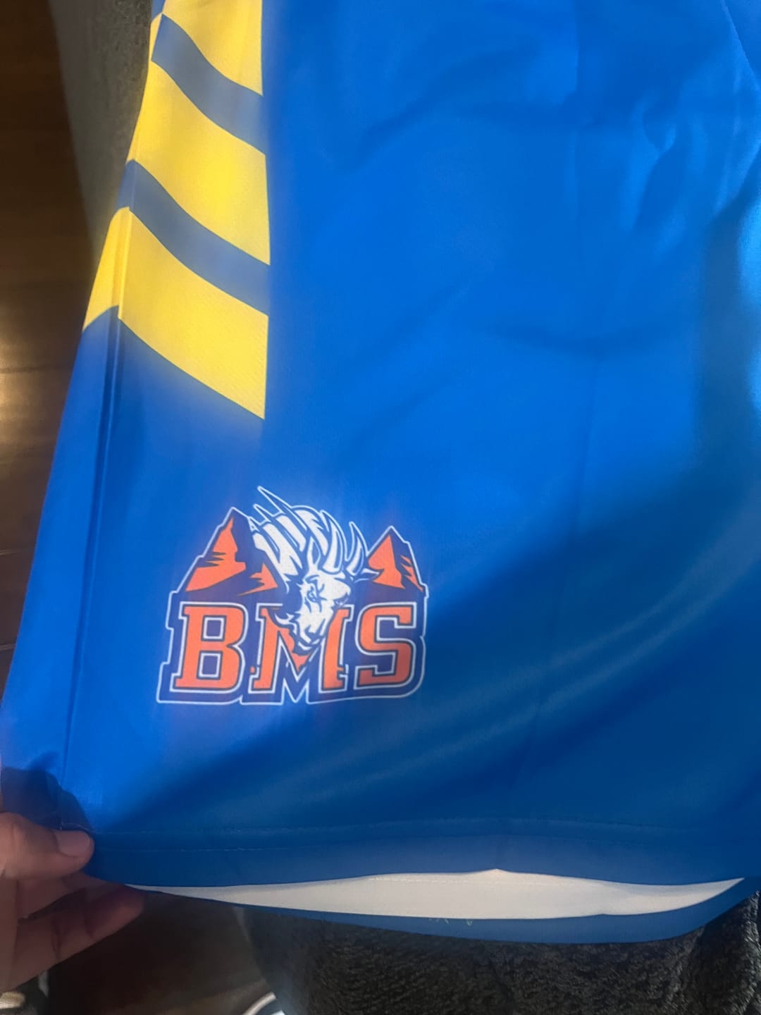 Customer photo review of Custom Royal White Reversible Personalized Basketball Shorts