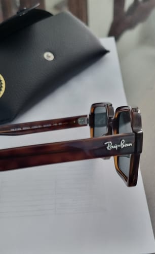 Customer photo review of Lentes De Sol Rb Benji Rb2189n Carey Gris Obscuro