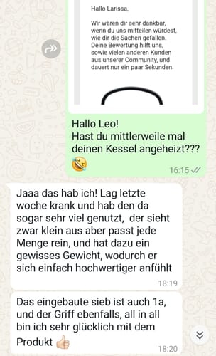 Customer photo review of Tetsu Ao 0,8l