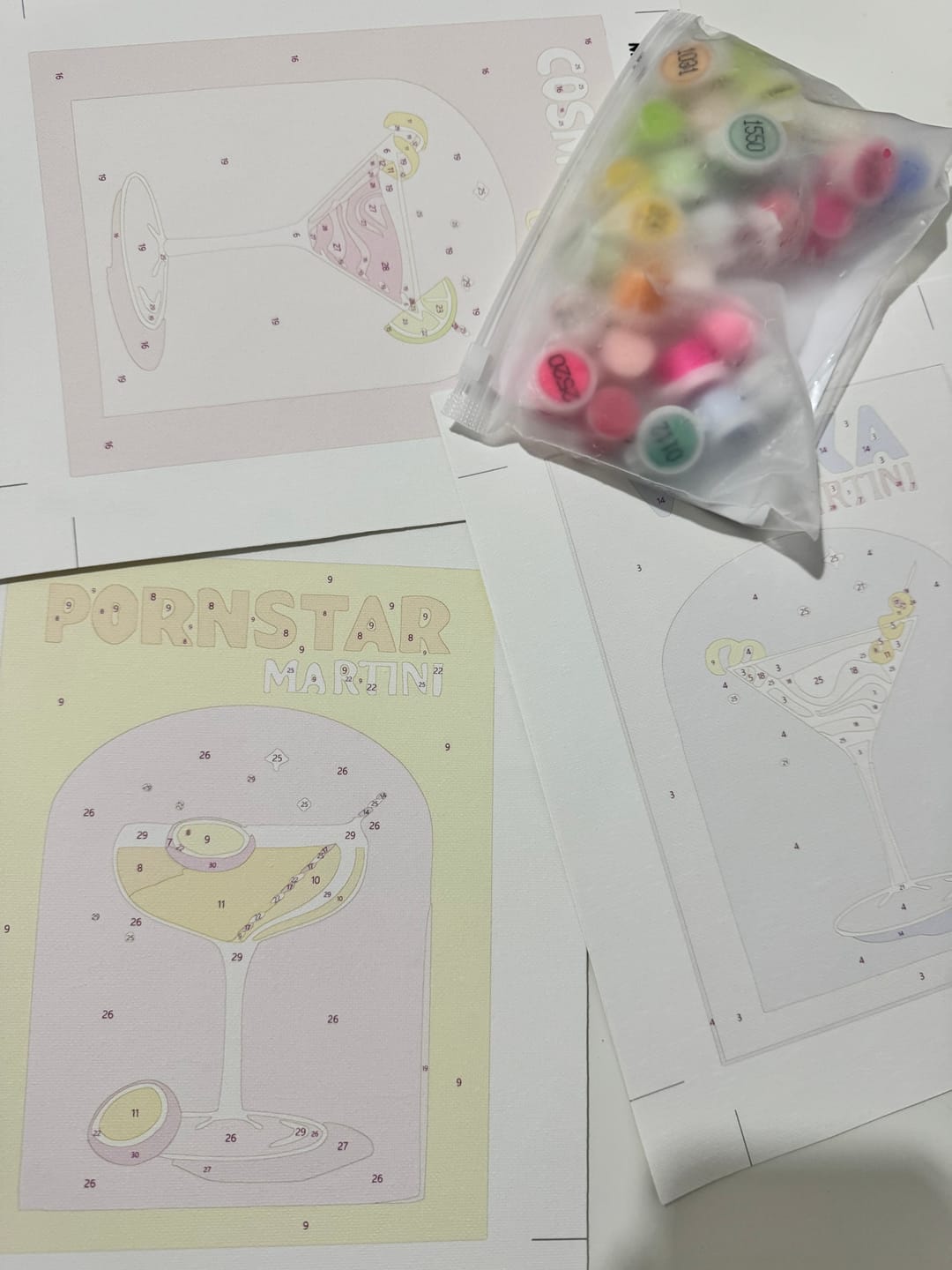 Customer photo review of 6 Mini Paintings - Cocktail Set