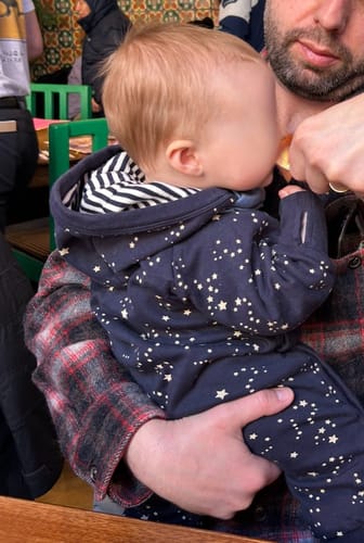 Customer photo review of Starry Night Reversible Snug As A Bug Suit