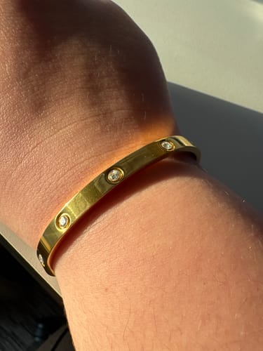 Customer photo review of Arianna Armreif | 18K vergoldet