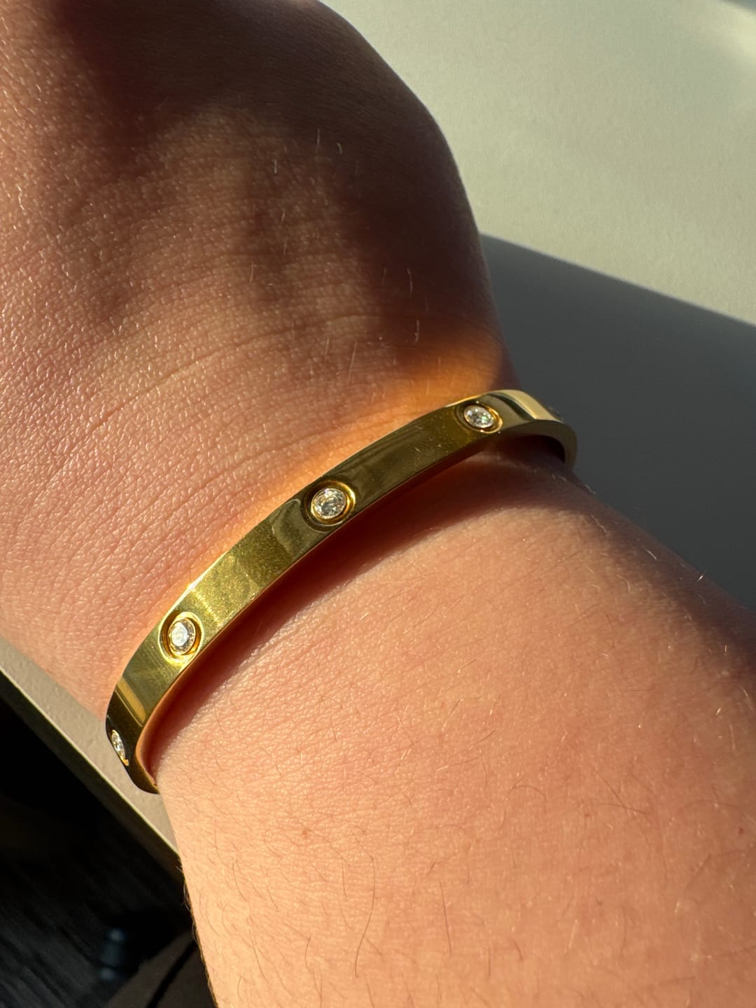 Customer photo review of Arianna Armreif | 18K vergoldet
