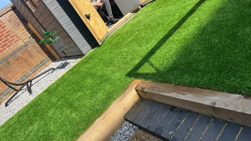 Customer photo review of Artificial Grass Cleaner in Fresh Cut Grass Fragrance