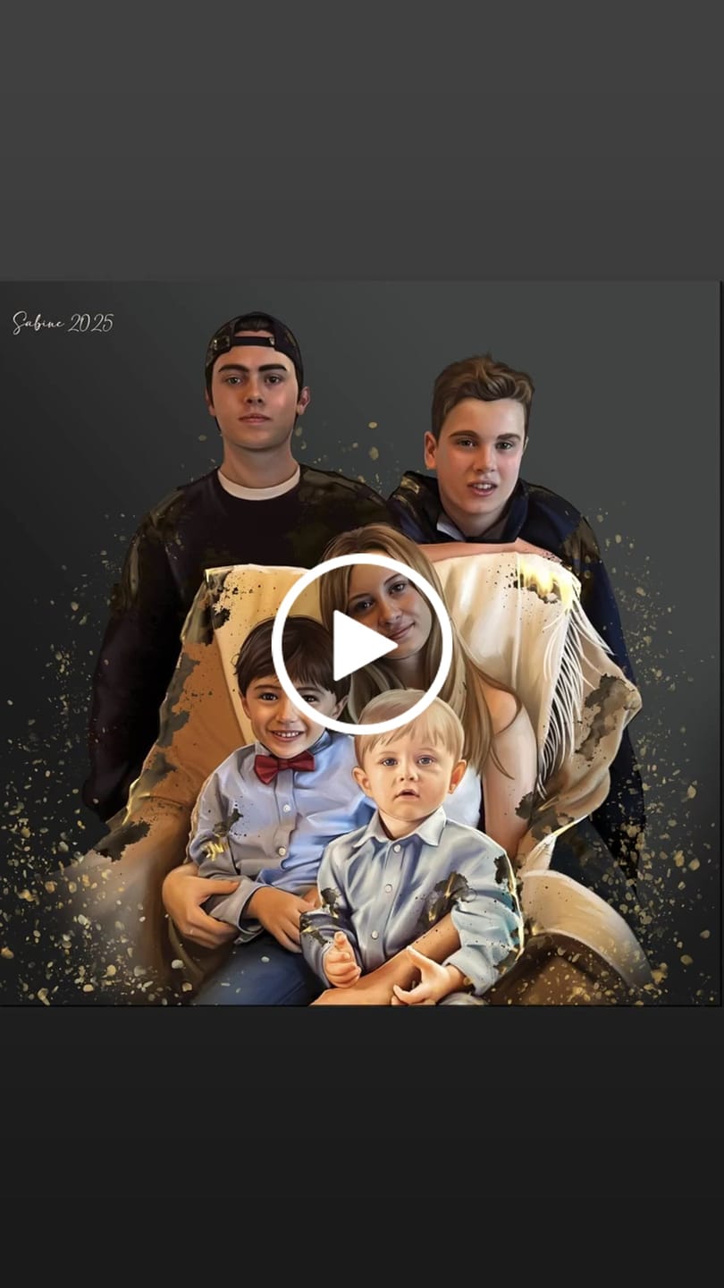 Customer video review of Handgemaltes Haustierportrait auf Premium Leinwand im Realistischen Stil