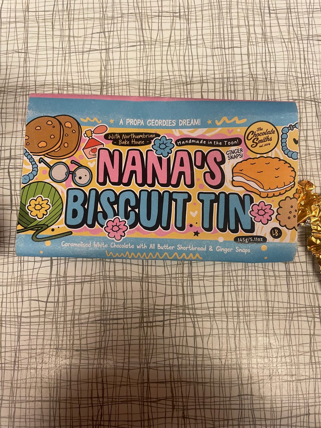Customer photo review of Nana’s Biscuit Tin Bar 145g