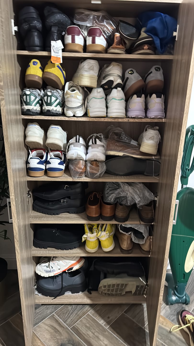 Customer photo review of Mobile Scarpiera Alta Mars4 con 6 Piani in Rovere Nordico e Bianco Alpes o Rovere