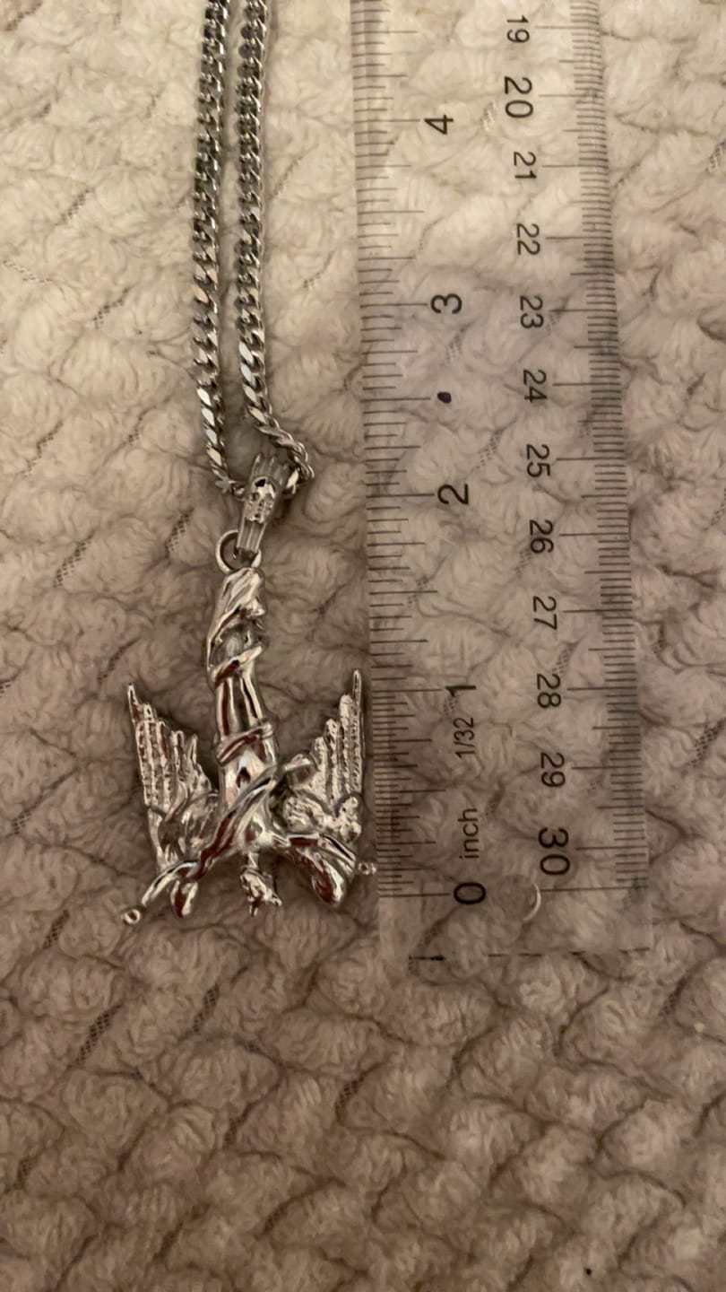 Customer photo review of FALLEN ANGEL PENDANT