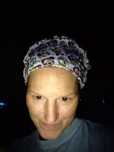Customer photo review of Scrub Hat - Merry Mouse and Friends