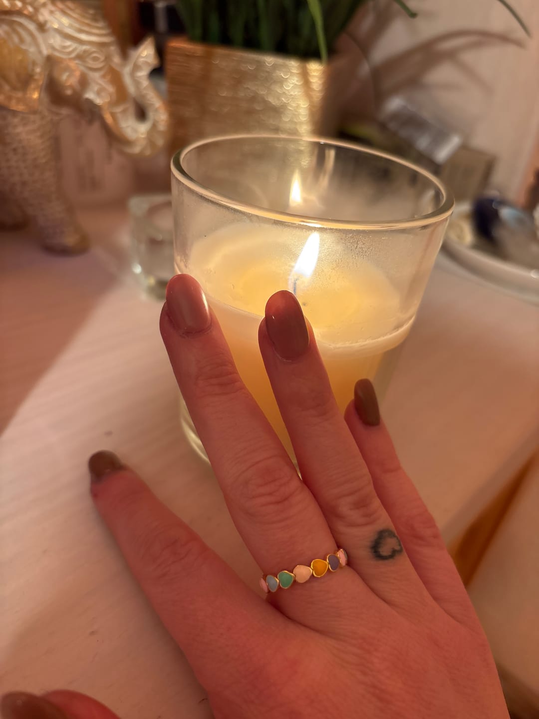 Customer photo review of Anillo Colorful Hearts