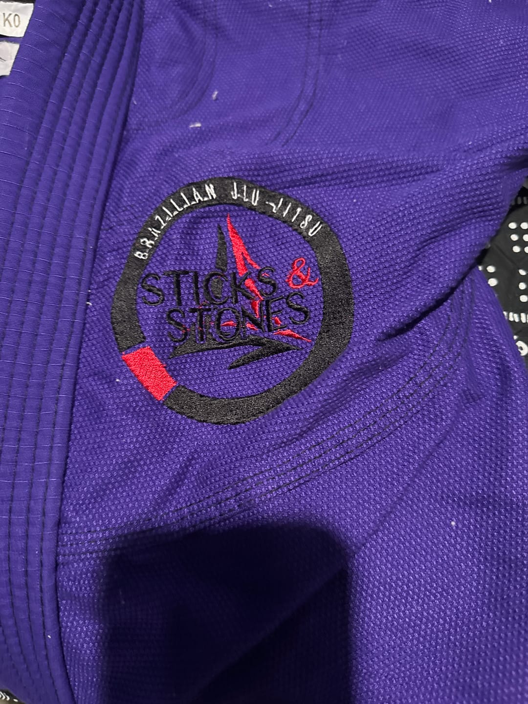 Customer photo review of Custom Name/Logo Purple Brazilian Jiu Jitsu Gi (BJJ GI)