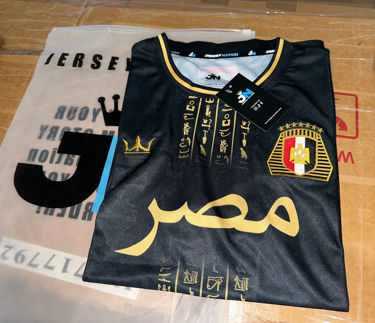 Customer photo review of Egypt Custom Football Jersey