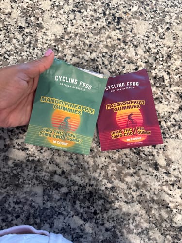 Customer photo review of Mango-Pineapple Gummies, 5mg THC + 25mg CBD