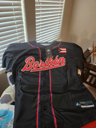 Customer photo review of Puerto Rico Custom Baseball Jersey