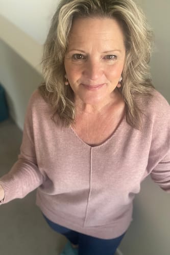 Customer photo review of Comfy As Can Be Sweater (Dusty Pink)