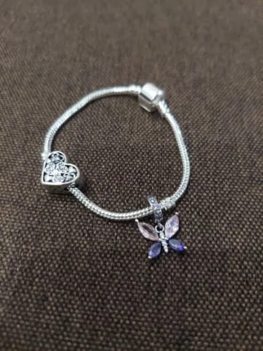 N. A. review of 925 Sterling Silver Purple Butterfly Charm image 1 out of 1