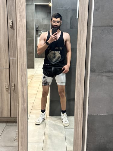 Customer photo review of Isaiah 6:8 Jesus Performance Shorts