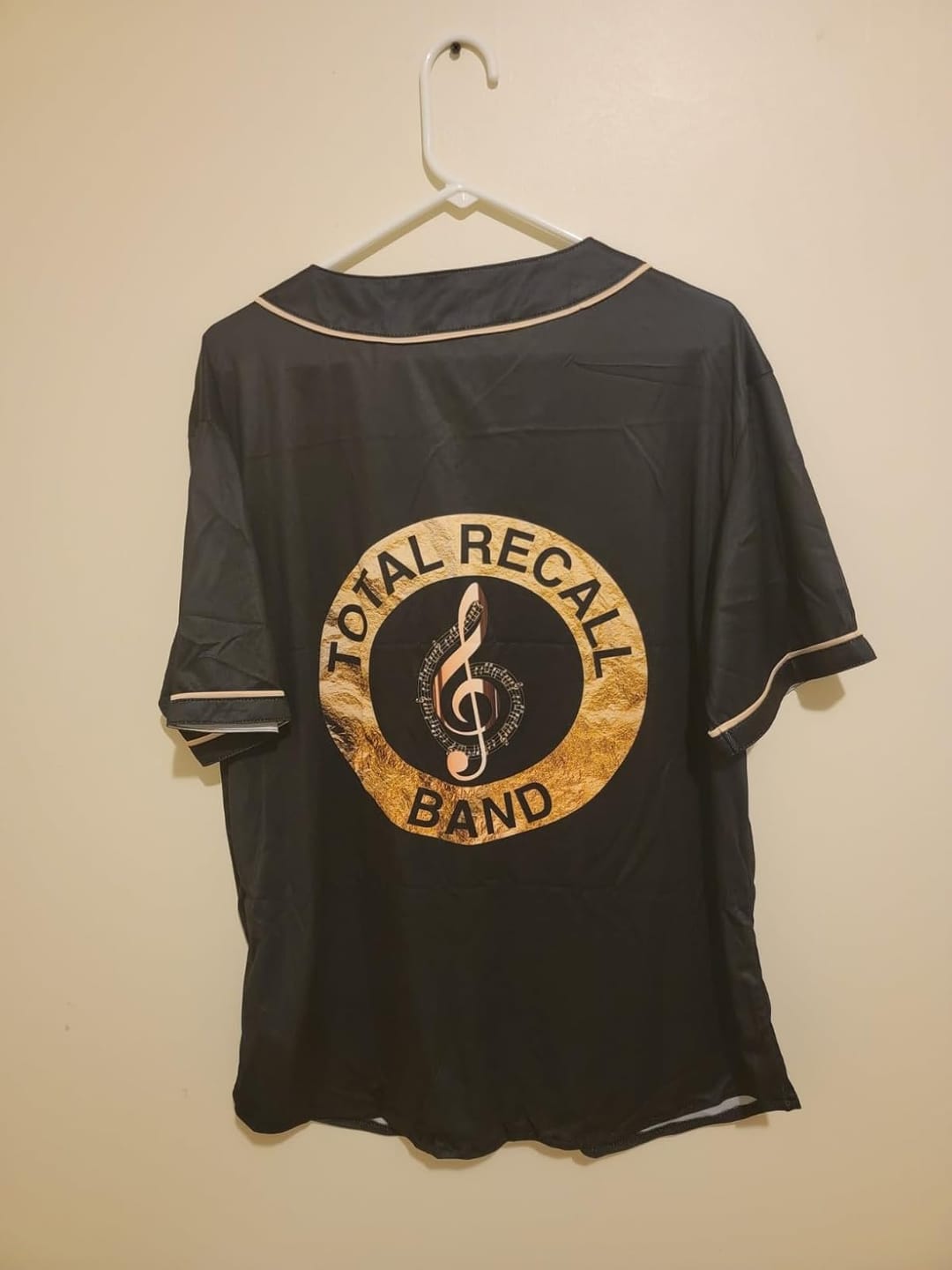Customer photo review of Custom Baseball Jersey Black and Red - Design Your Own