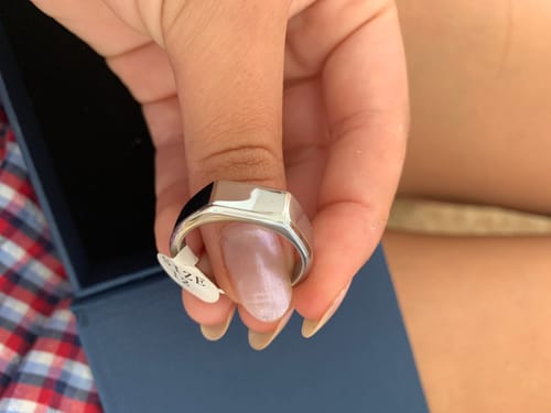 Customer photo review of Plain Jane Ring (White Gold)