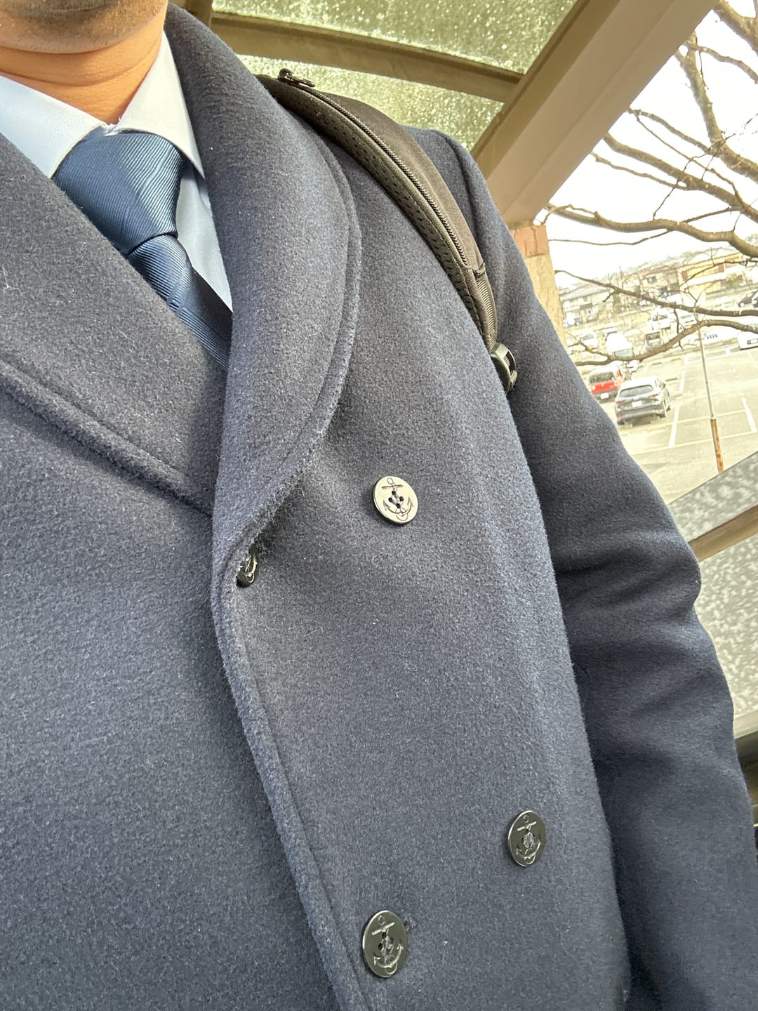 Customer photo review of ダブルブレストショールカラーピーコート