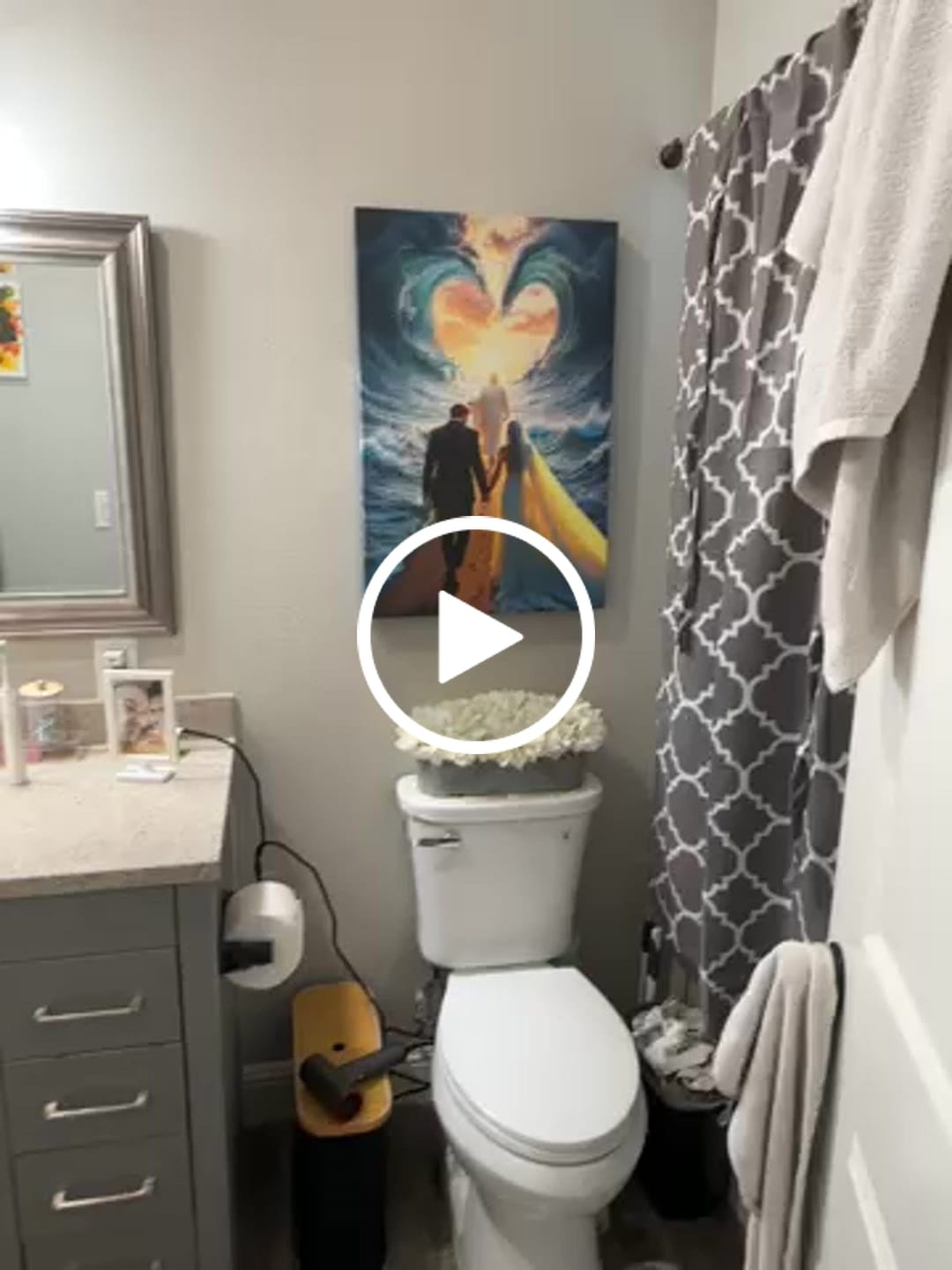 Customer video review of Jesus Leading a Married Couple Through Parted Sea Wall Art Canvas
