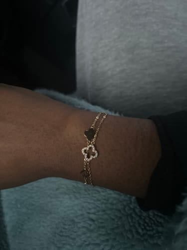 Customer photo review of Pavé Clover Bracelet