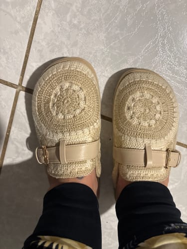 Customer photo review of Sabots femme beige avec boucle - Diane