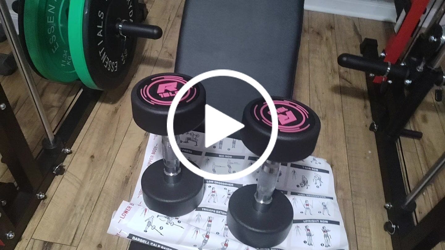 Customer video review of RitFit Pink PVC-Coated Round Dumbbells in Pairs