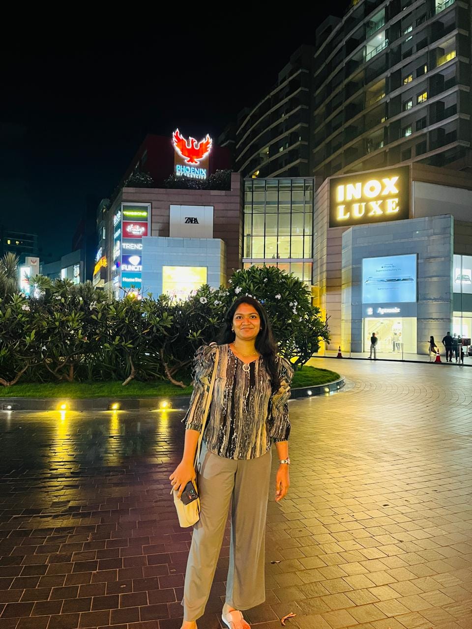 Customer photo review of Cement Grey Wide Leg Pants