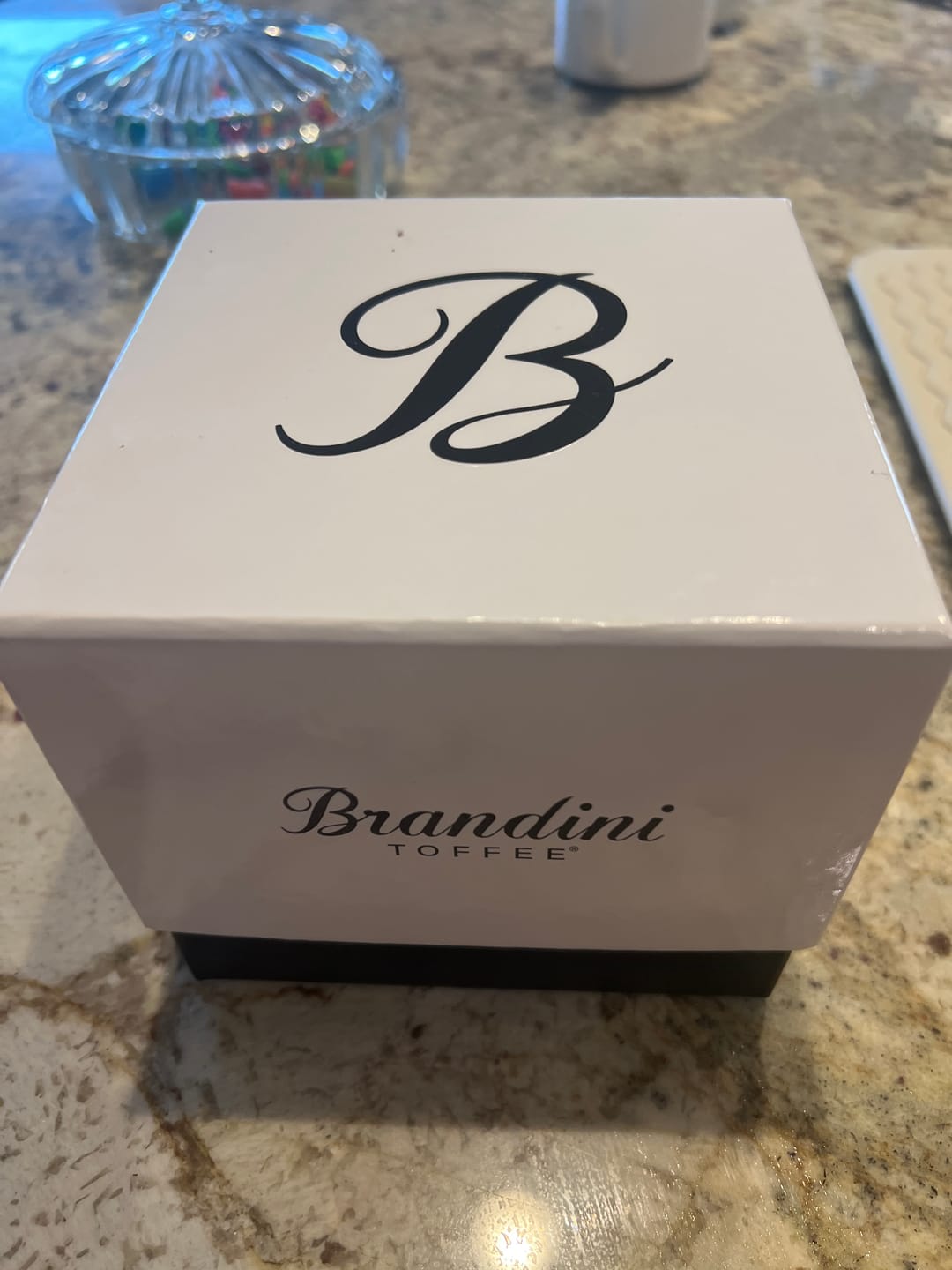 Customer photo review of 2 LB Box Almond Toffee Bites