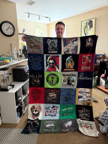 T-shirt quilt with craft beer, live music themes by Jason from FL