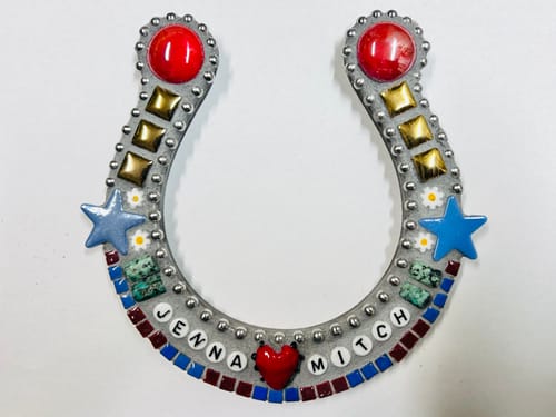 Customer photo review of Unfinished Wood Horseshoe Shape - Craft - up to 46" DIY