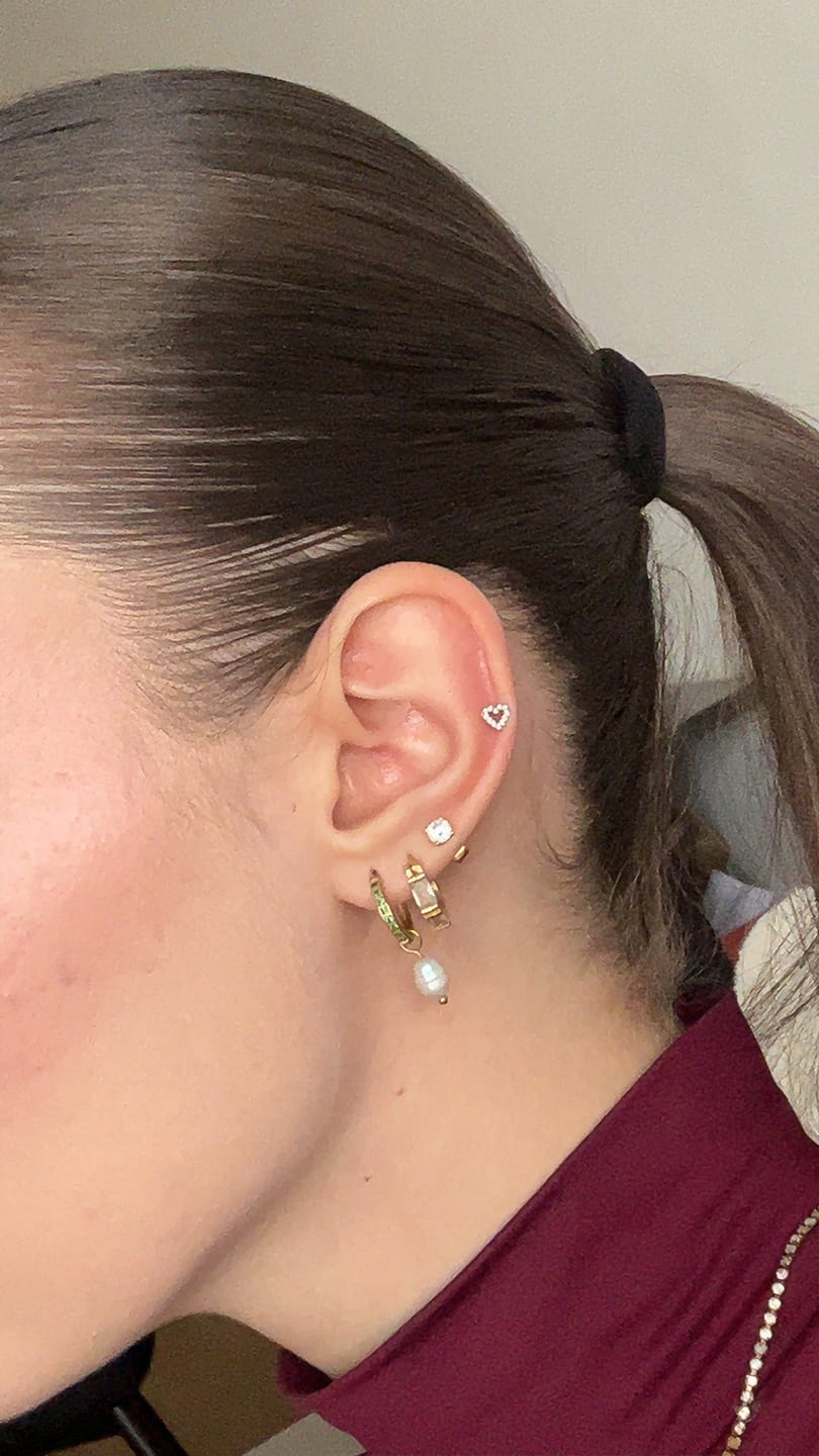 Customer photo review of Heart Piercing | Titan