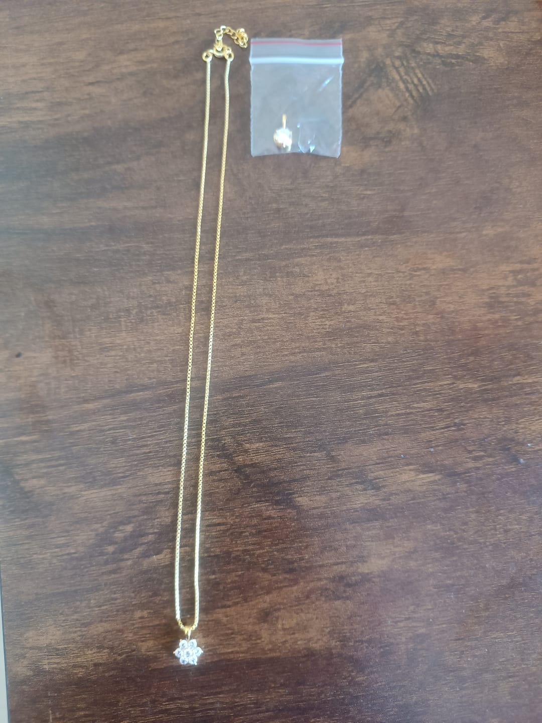 Customer photo review of Lucky Petal Necklace