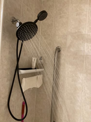 Customer photo review of 1-Spray Dual Shower Head Set