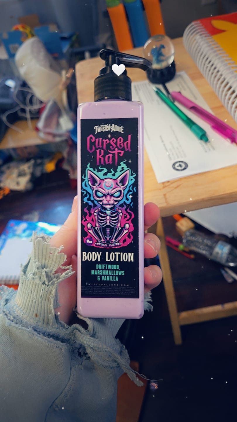 Customer photo review of Cursed Kat Body Lotion