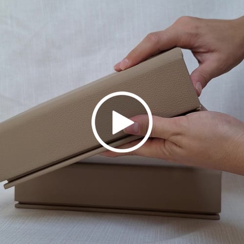 Customer video review of PRADA RUSTIC 0,8MM COM FUNDO MALHA COR BEGE