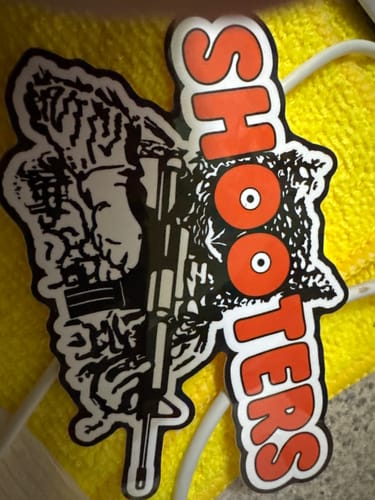 Customer photo review of Shooters Sticker