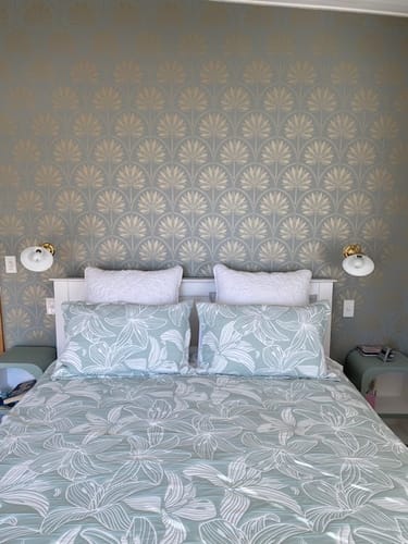 Customer photo review of Metallic Palm Tree Wallpaper - Discontinuing