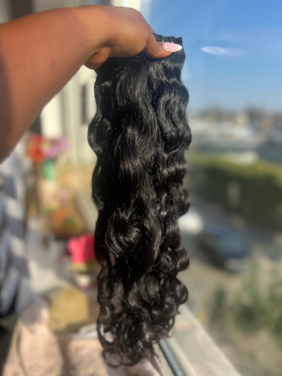 Customer photo review of Raw Indian Curly Hair