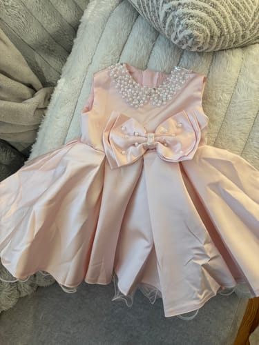 Aja B. review of Girl Christmas Dress Toddler Princess Dress Summer Beaded Bow Dress Birthday Party Dress image 1 out of 1