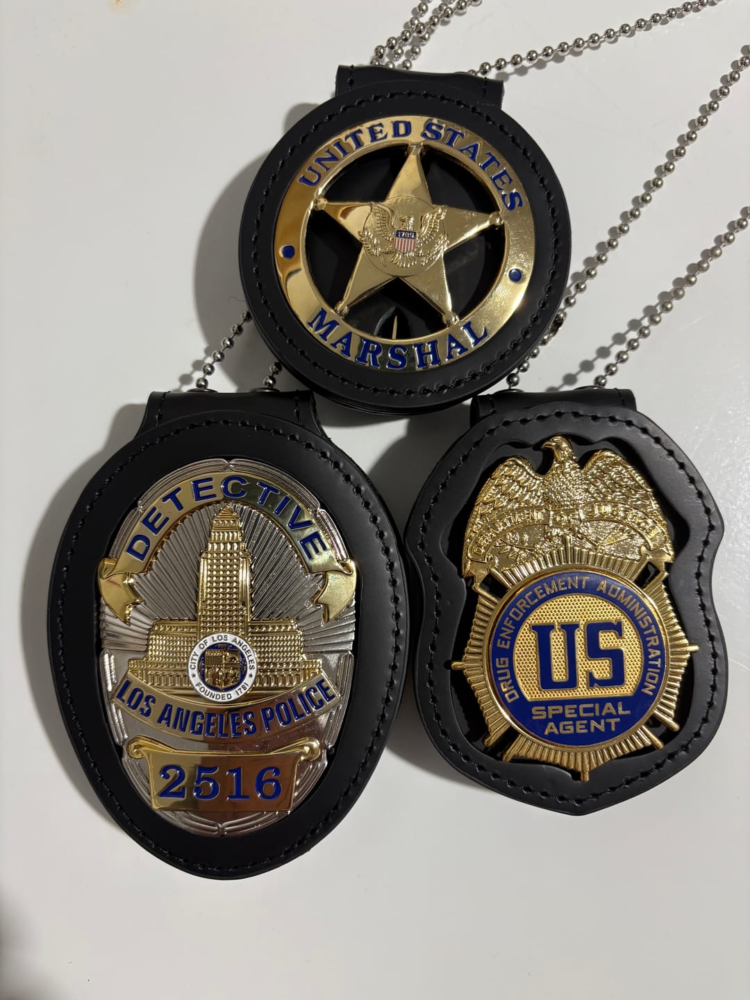 Customer photo review of LAPD Los Angeles Police Detective Badge Solid Copper Replica Movie Props With Number 2516