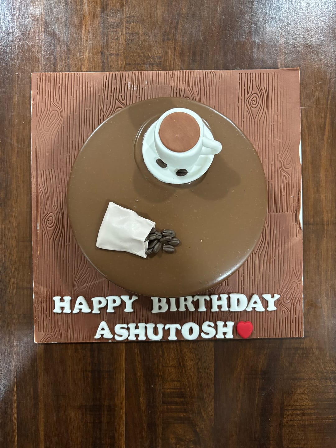 Customer photo review of Coffee lover Design Cake